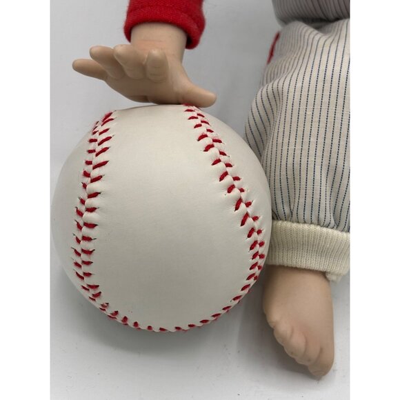 Vintage Yolanda Bello Signed Michael Baseball Baby Boy Porcelain Doll 11" - Picture 11 of 16